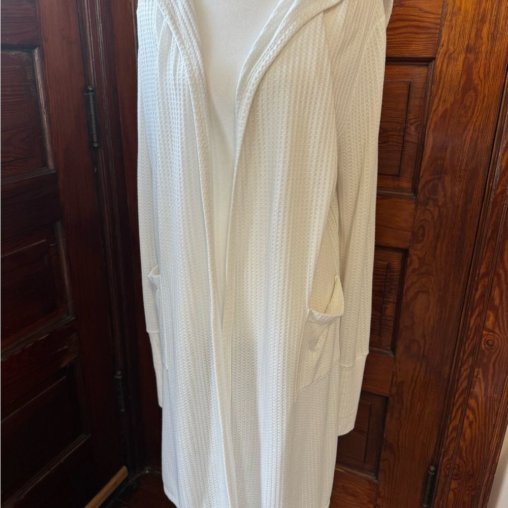 Sweet Romeo Hooded Cardigan | Size Medium | Waffle Knit Longline